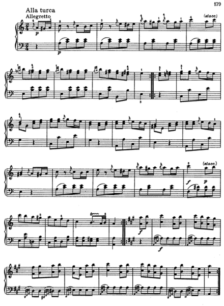 Mozart-Turkish March(Piano Sonata, K.331, mvt.3) image number null