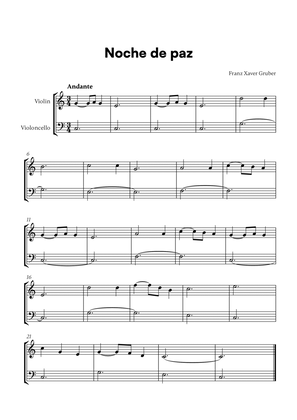 Noche de paz (for Violin and Cello)