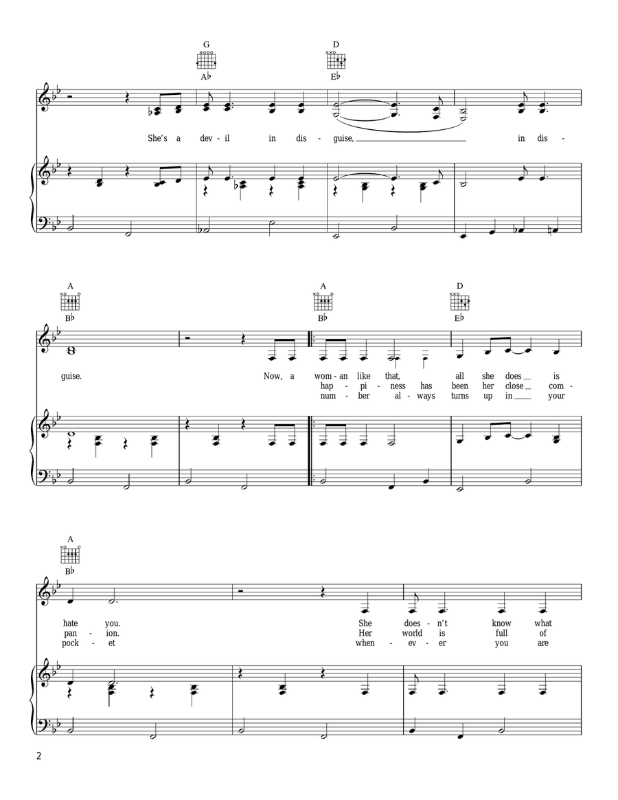 Christine's Tune Christine's Tune Piano, Vocal, Guitar scores gallery preview page 2