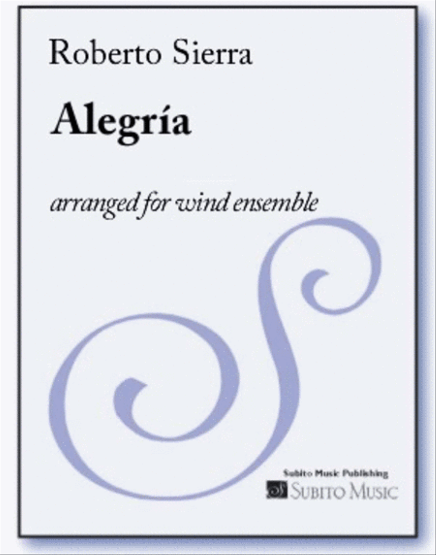 Alegría transcribed Woodwind Ensemble - Sheet Music