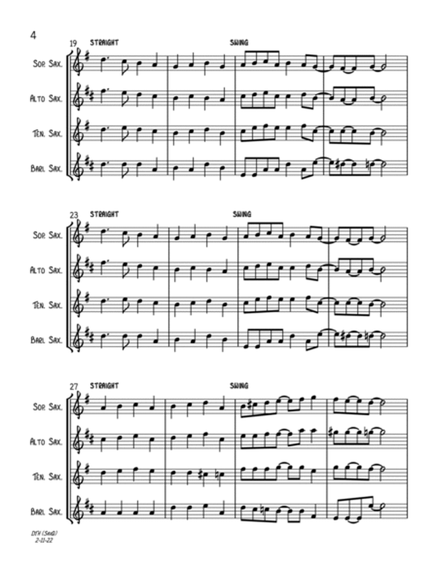 Deck The Halls (SATB Sax Quartet) image number null