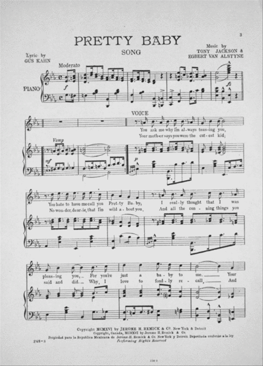 Pretty Baby. Song Voice scores gallery preview page 2