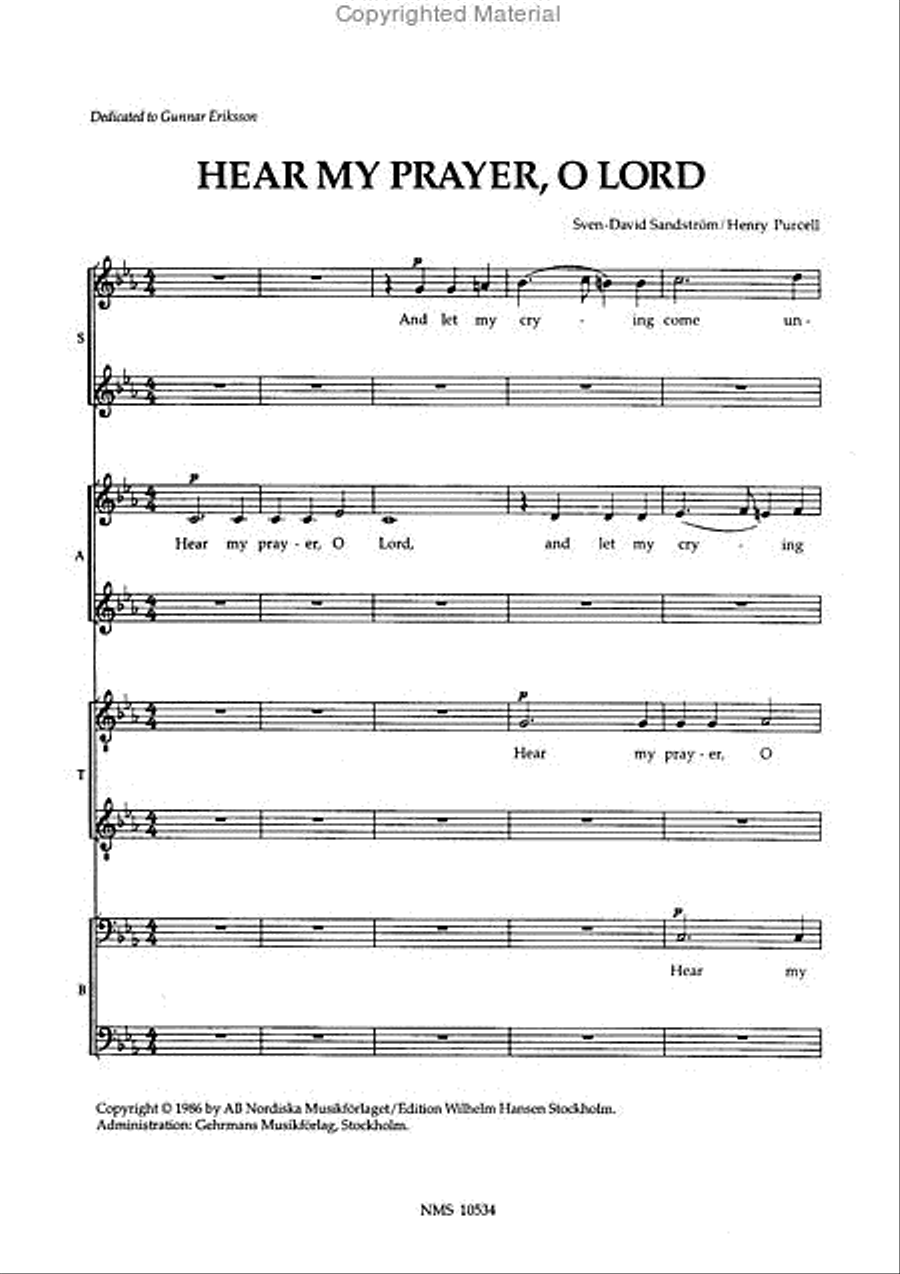 Hear my prayer, o Lord SSAATTBB scores gallery preview page 2