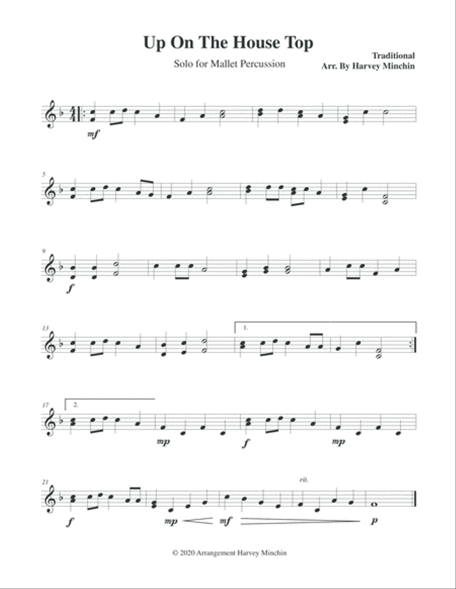 Seven Studies for Solo Mallet Percussion Christmas Percussion Ensemble scores gallery preview page 4