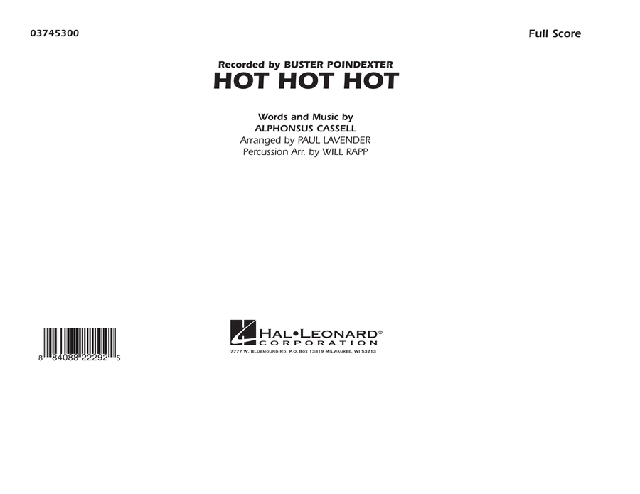 Hot Hot Hot - Full Score Marching Band scores gallery preview page 1