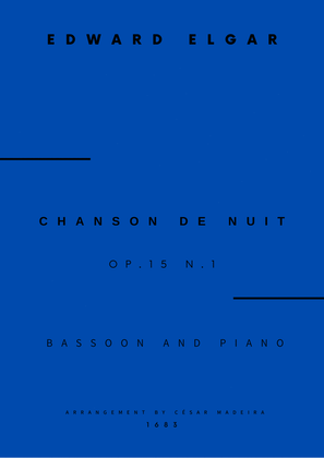 Book cover for Chanson De Nuit, Op.15 No.1 - Bassoon and Piano (Full Score and Parts)
