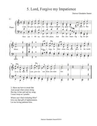 Hymn No. 5, Lord, Forgive my Impatience