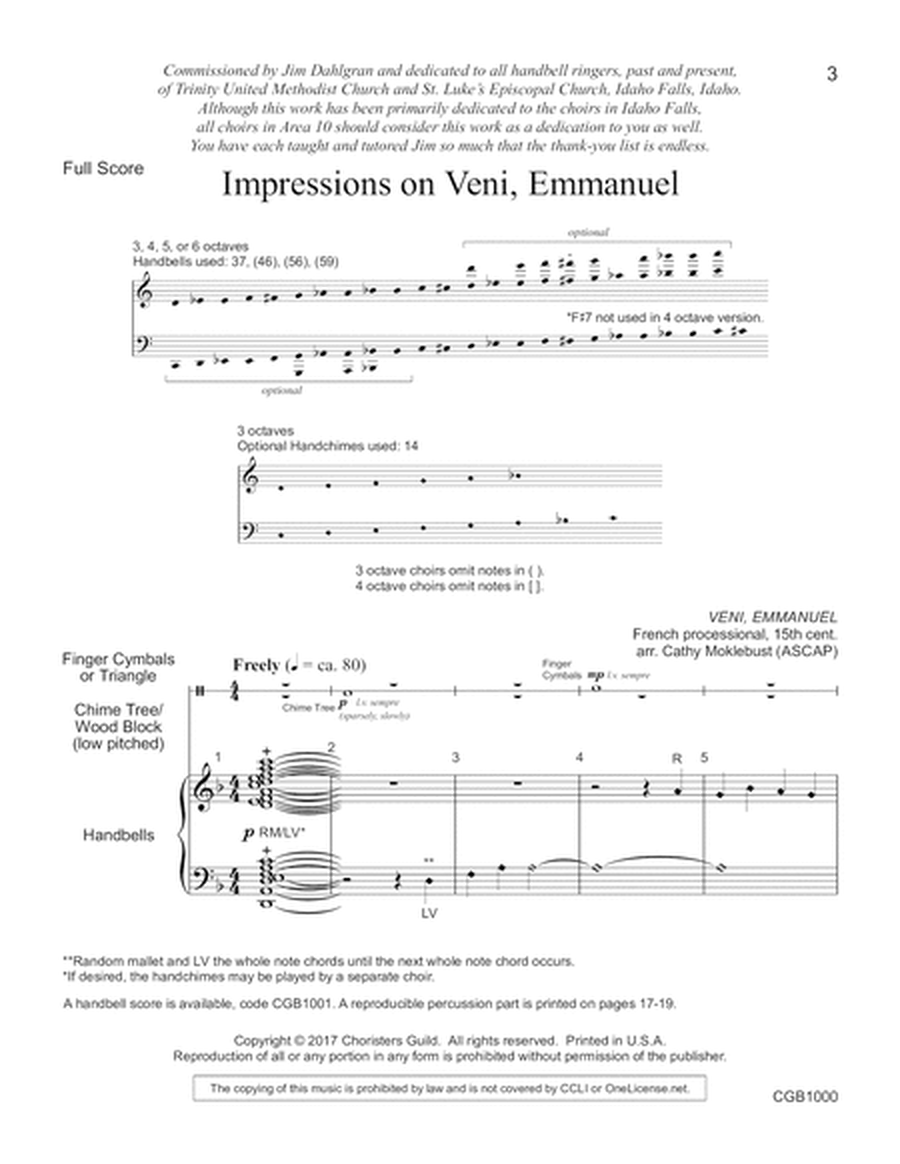 Impressions on Veni, Emmanuell - Full Score image number null