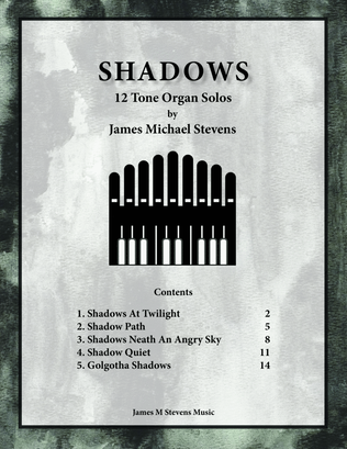 Book cover for SHADOWS - 12 Tone Organ Solos