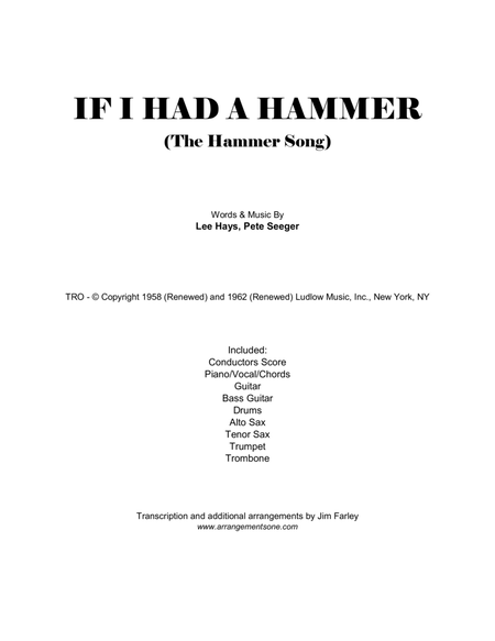 If I Had A Hammer (the Hammer Song) image number null