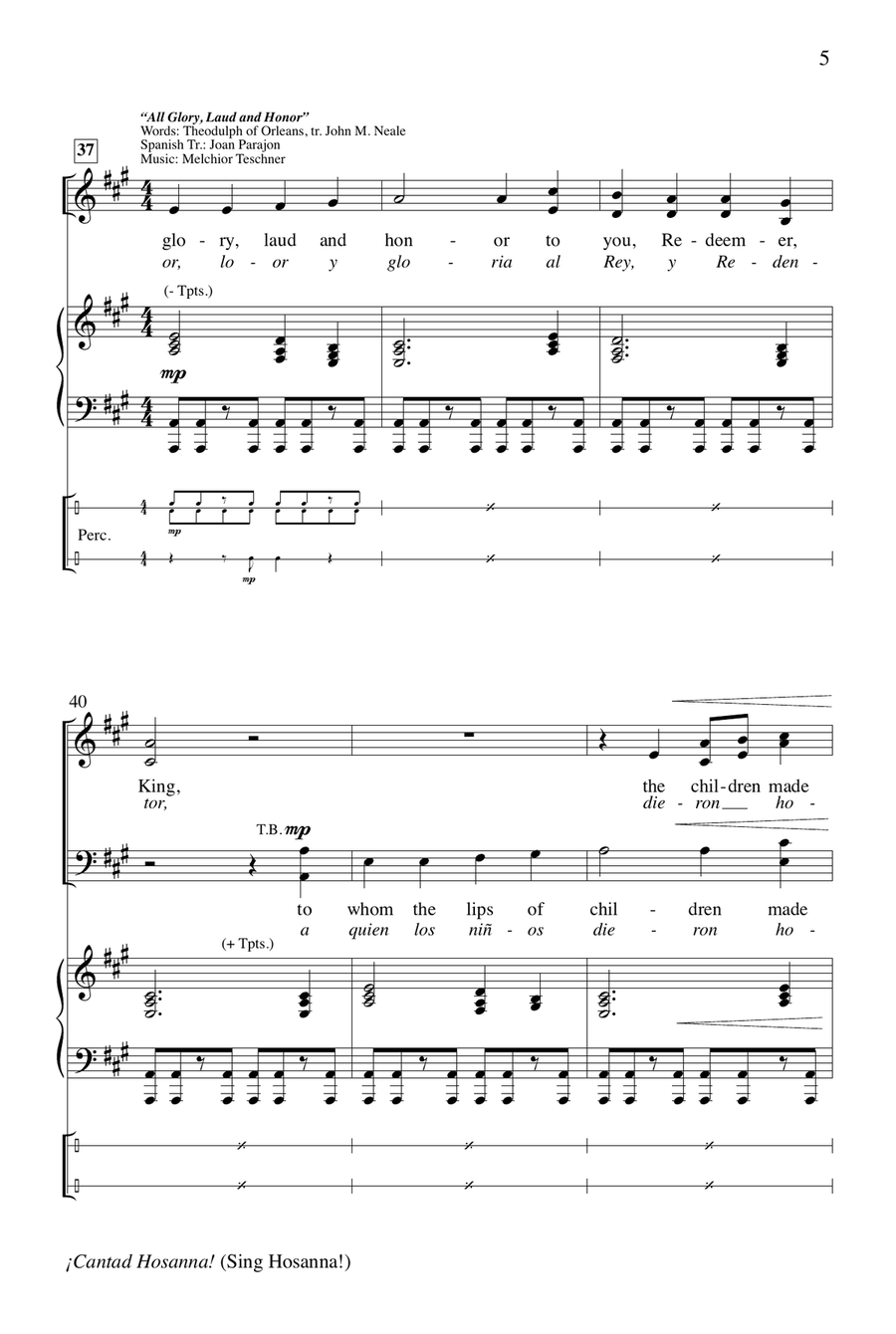 Cantad Hosanna! (Sing Hosanna!) by Joel Raney Choir - Digital Sheet Music page 5