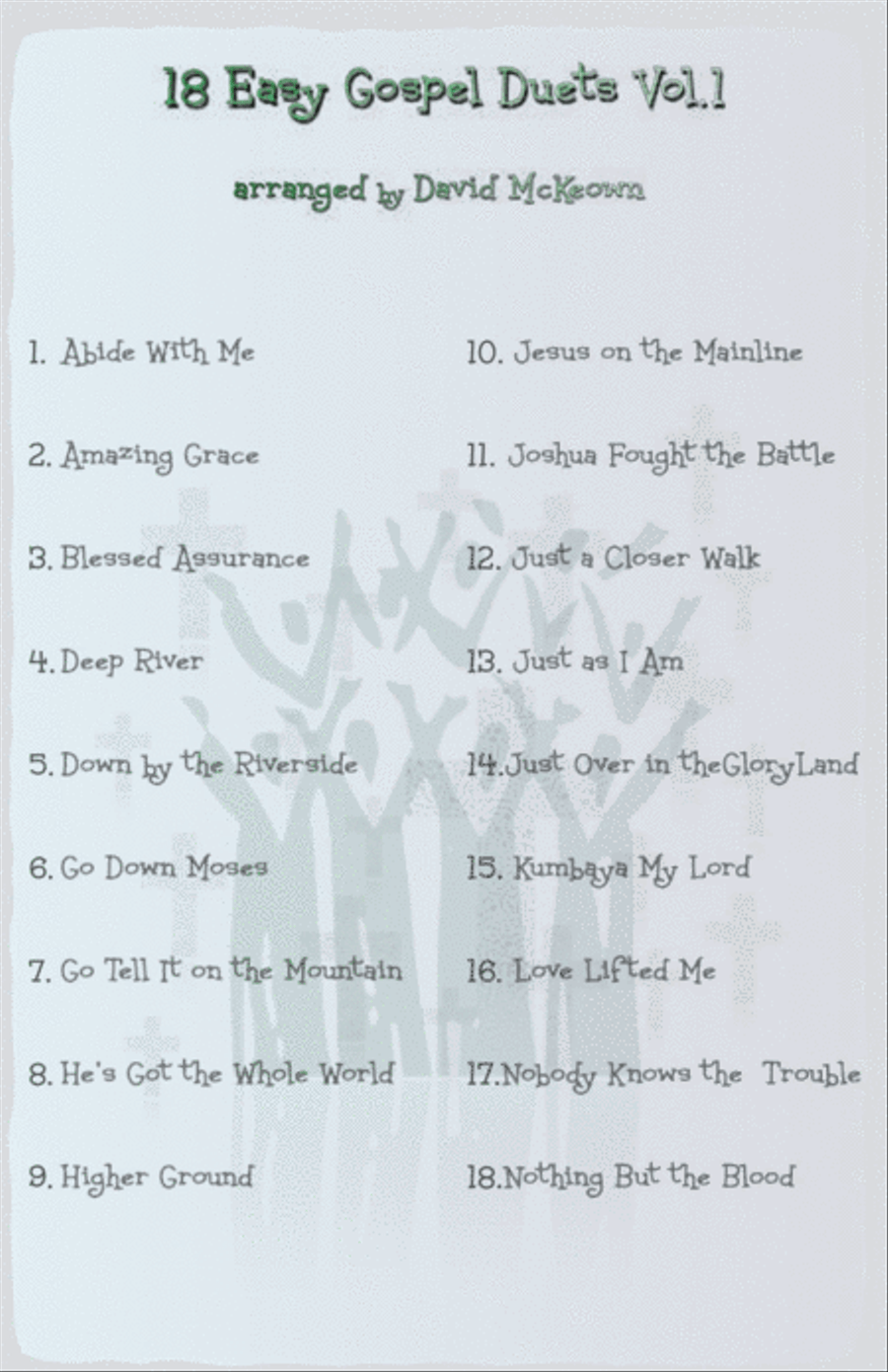 18 Easy Gospel Duets Vol.1 for Oboe and Clarinet Woodwind Duet scores gallery preview page 2