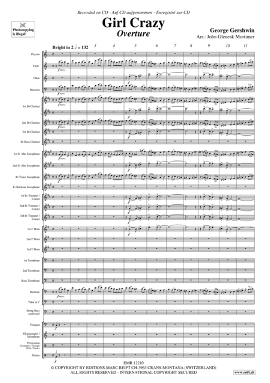 Girl Crazy Overture Concert Band scores gallery preview page 3