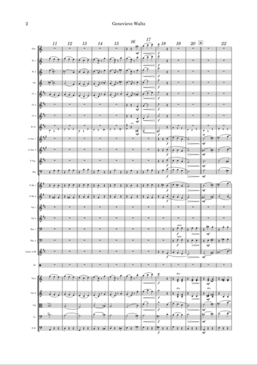 Genevieve Waltz Full Orchestra scores gallery preview page 2