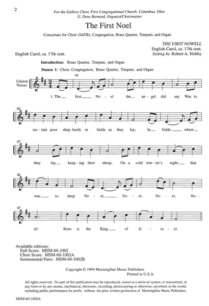 The First Noel (Downloadable Choral Score)