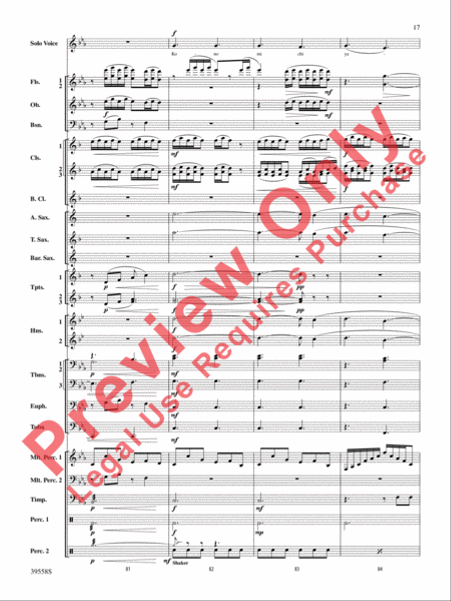 I Was Born for This Concert Band scores gallery preview page 18
