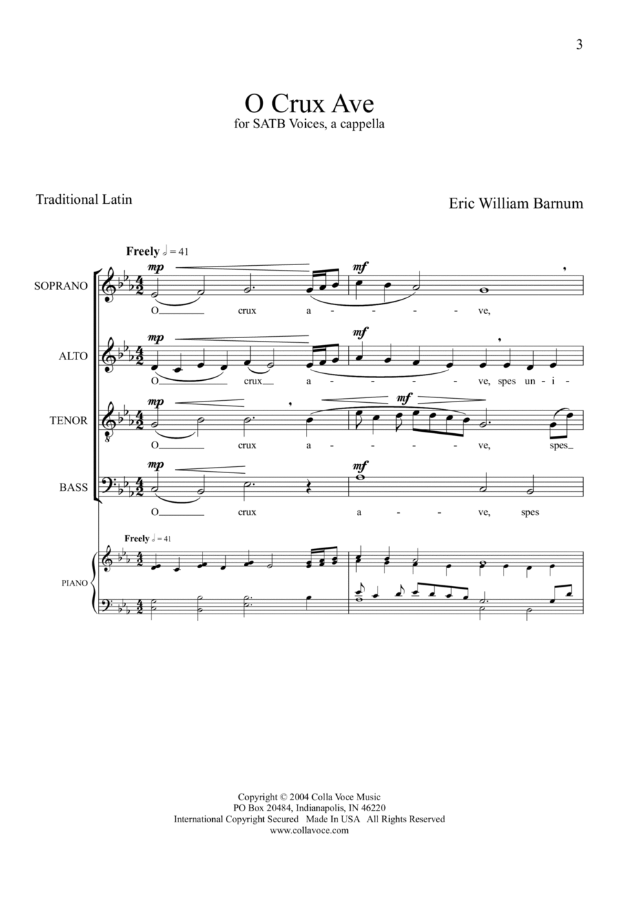 O Crux Ave O Crux Ave 4-Part scores gallery preview page 1