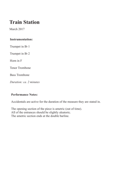 Suite No. 1 for Brass Quintet image number null