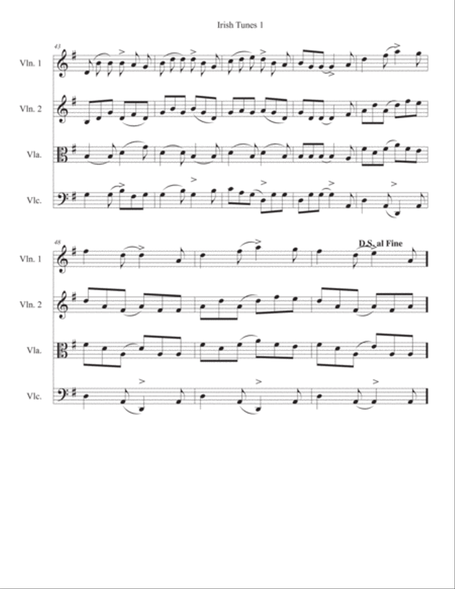 Irish Tunes String Quartet scores gallery preview page 5
