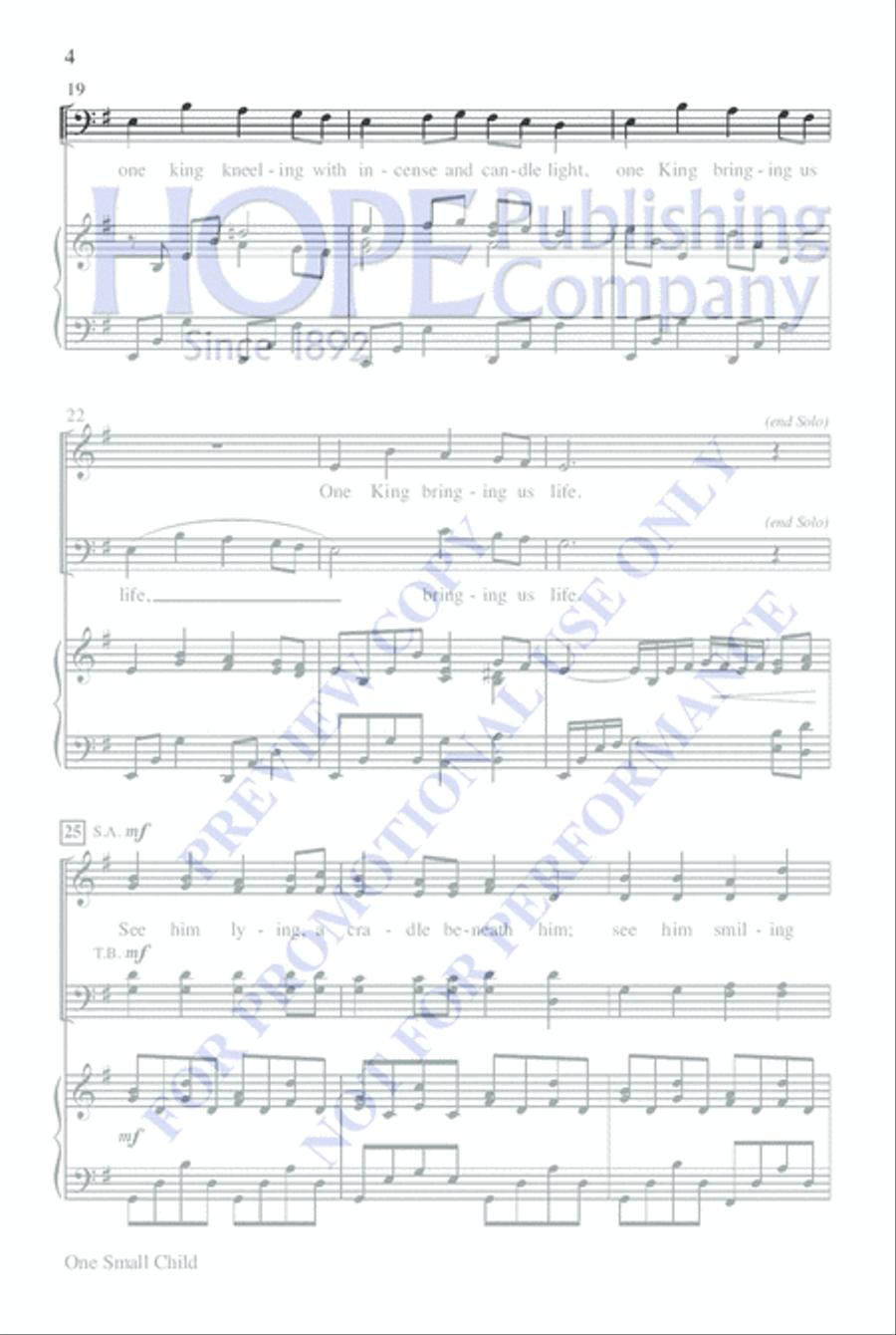 One Small Child 4-Part scores gallery preview page 4