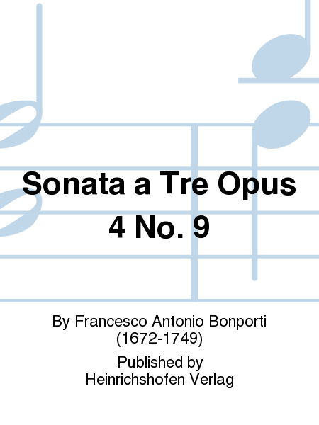 Sonata a Tre Op. 4 No. 9 (ARec,TRec,B.c.)