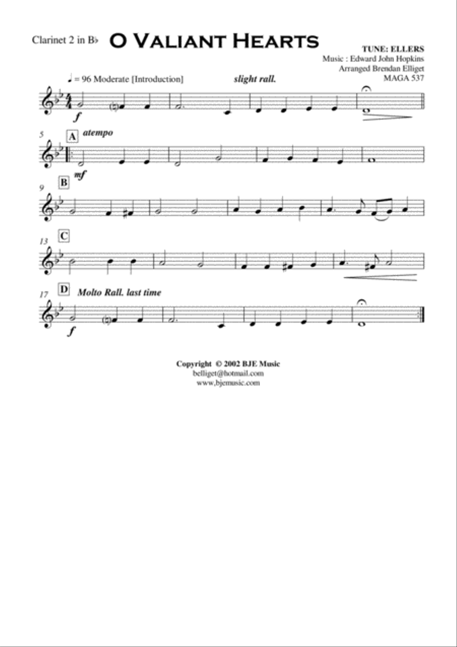 O Valiant Hearts - Concert Band Score and Parts PDF Concert Band scores gallery preview page 6