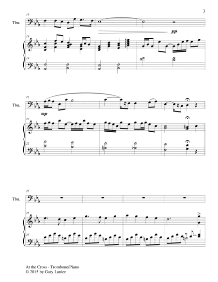 AT THE CROSS (Duet – Trombone and Piano/Score and Parts) image number null