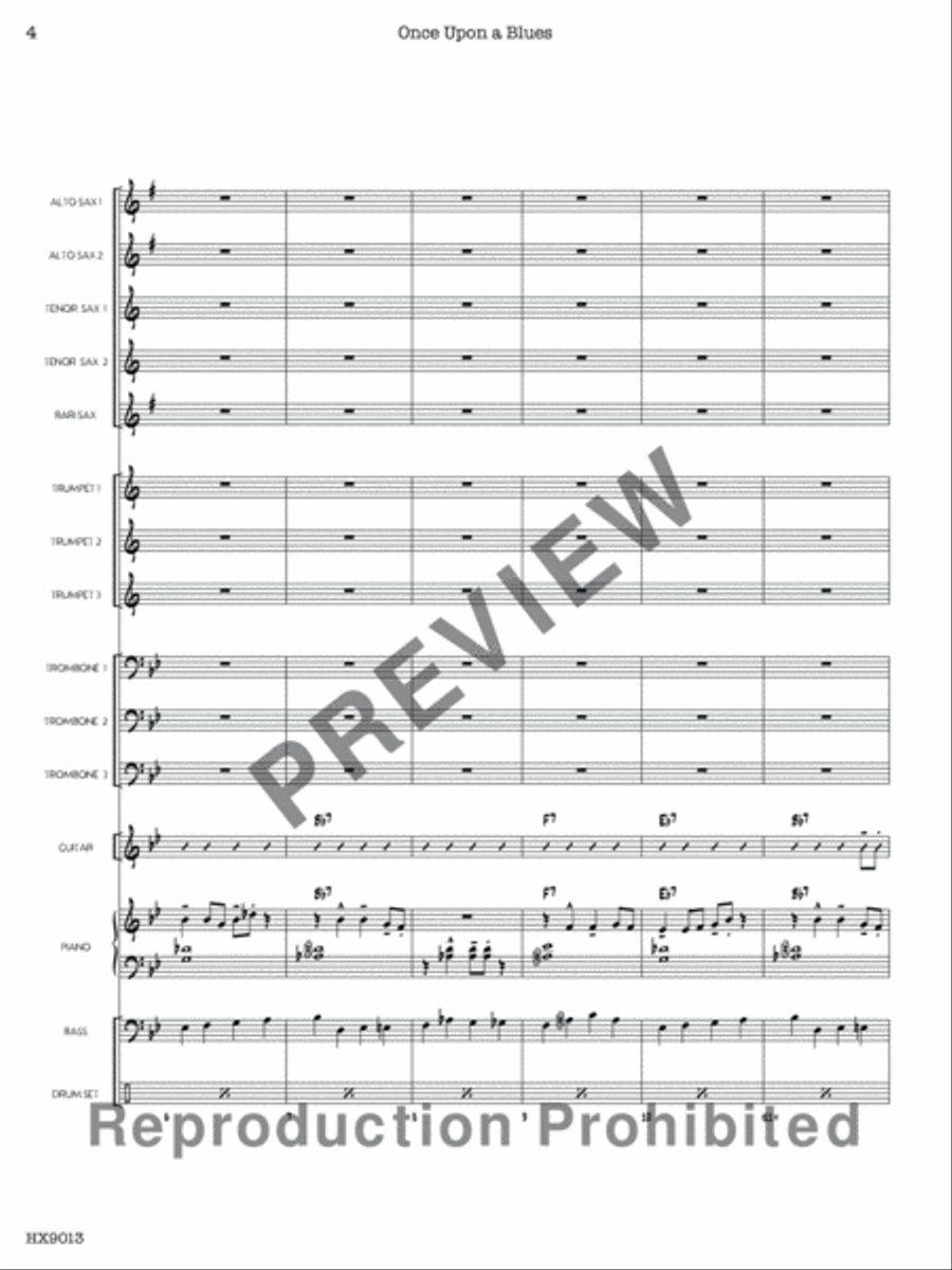 Once Upon a Blues Jazz Ensemble scores gallery preview page 5