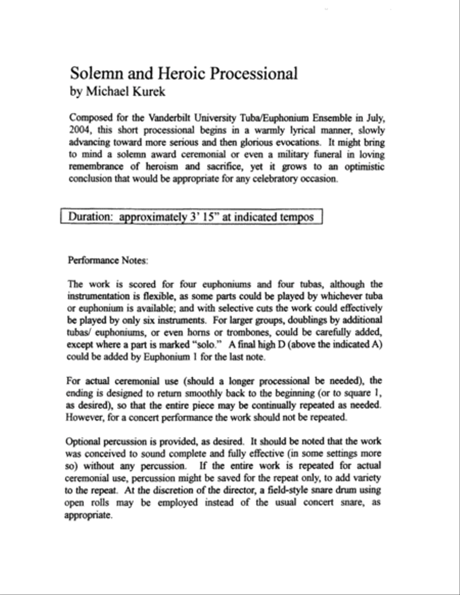 Solemn and Heroic Processional Tuba scores gallery preview page 3