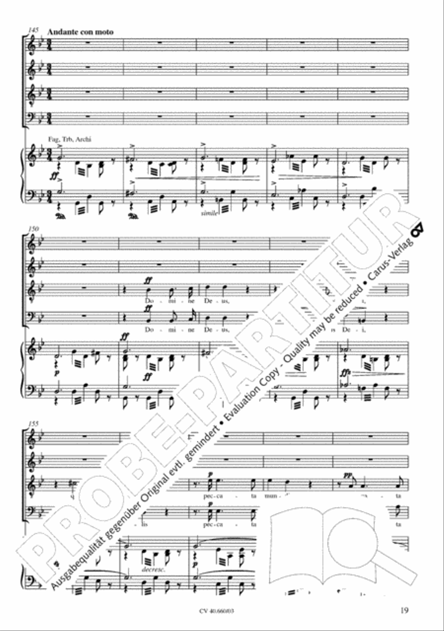Mass in E flat major (Messe in Es) SATTB scores gallery preview page 20