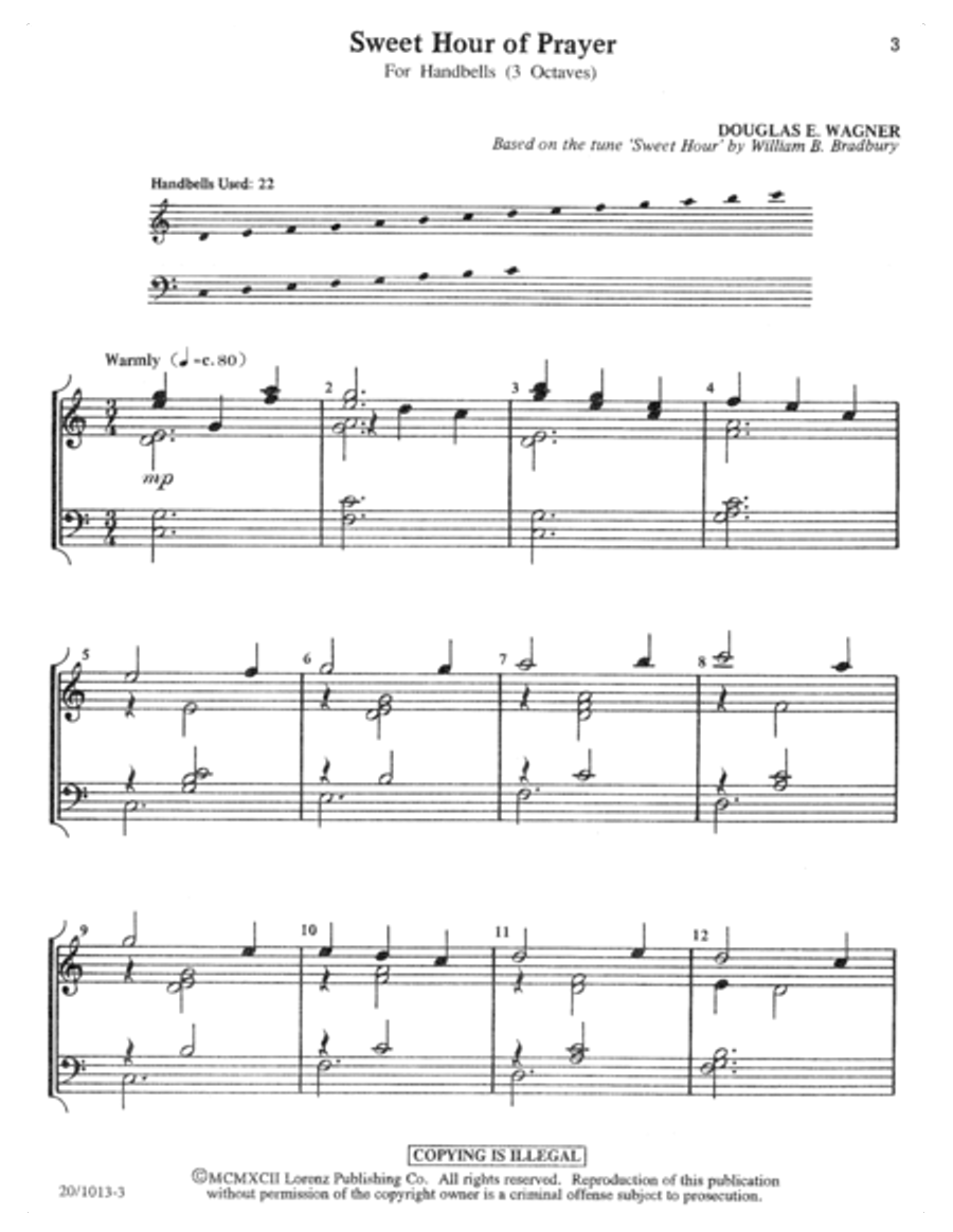 Sweet Hour of Prayer Sweet Hour of Prayer 3-Octaves scores gallery preview page 3