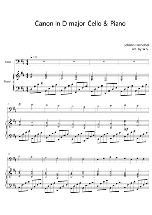 Book cover for Canon in D major Cello and Piano