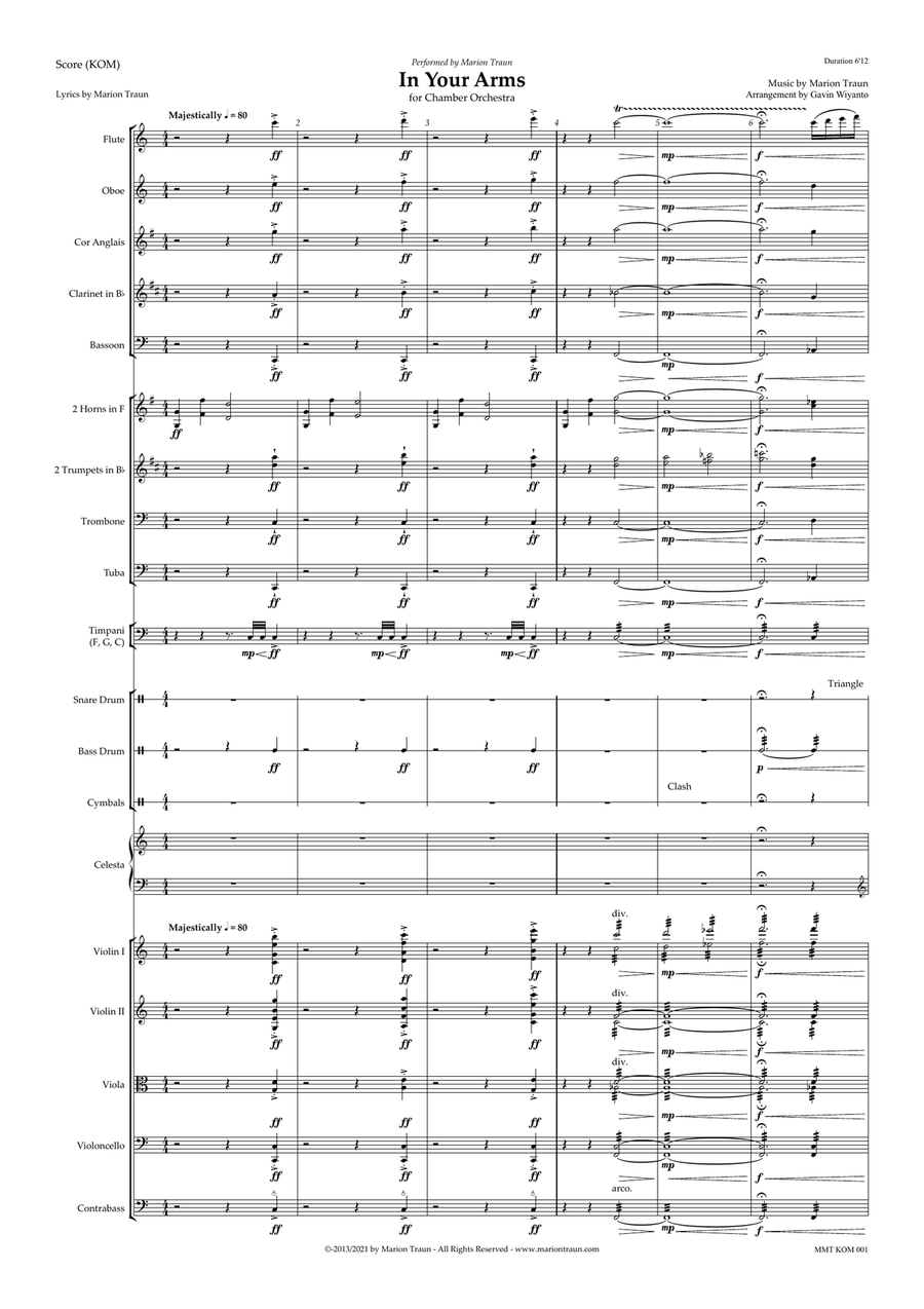 In Your Arms (KOM/Instrumental Version) Chamber Orchestra scores gallery preview page 2