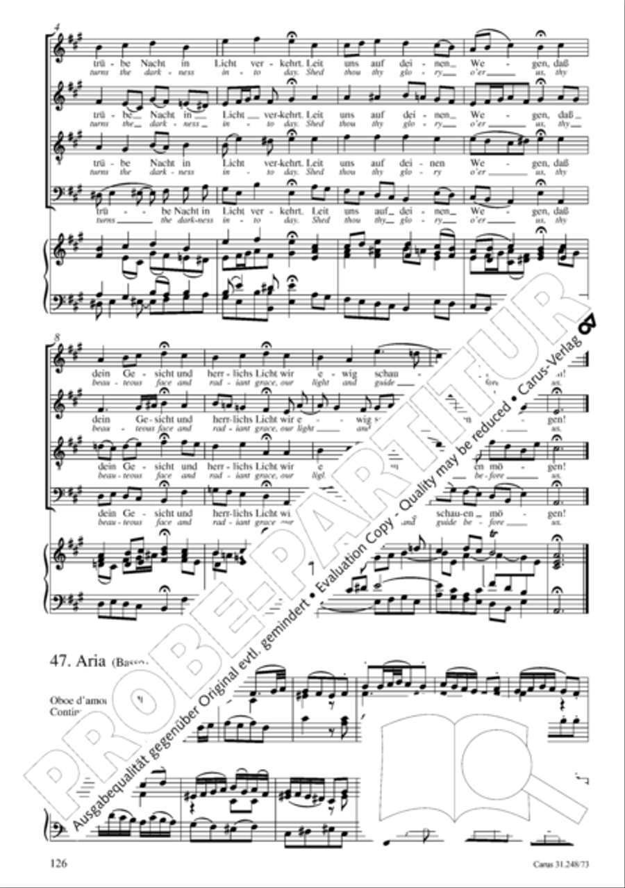 Christmas Oratorio (Weihnachtsoratorium, Teile IV-VI) 4-Part scores gallery preview page 47