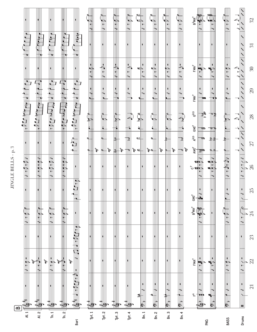 Jingle Bells Jazz Ensemble scores gallery preview page 4