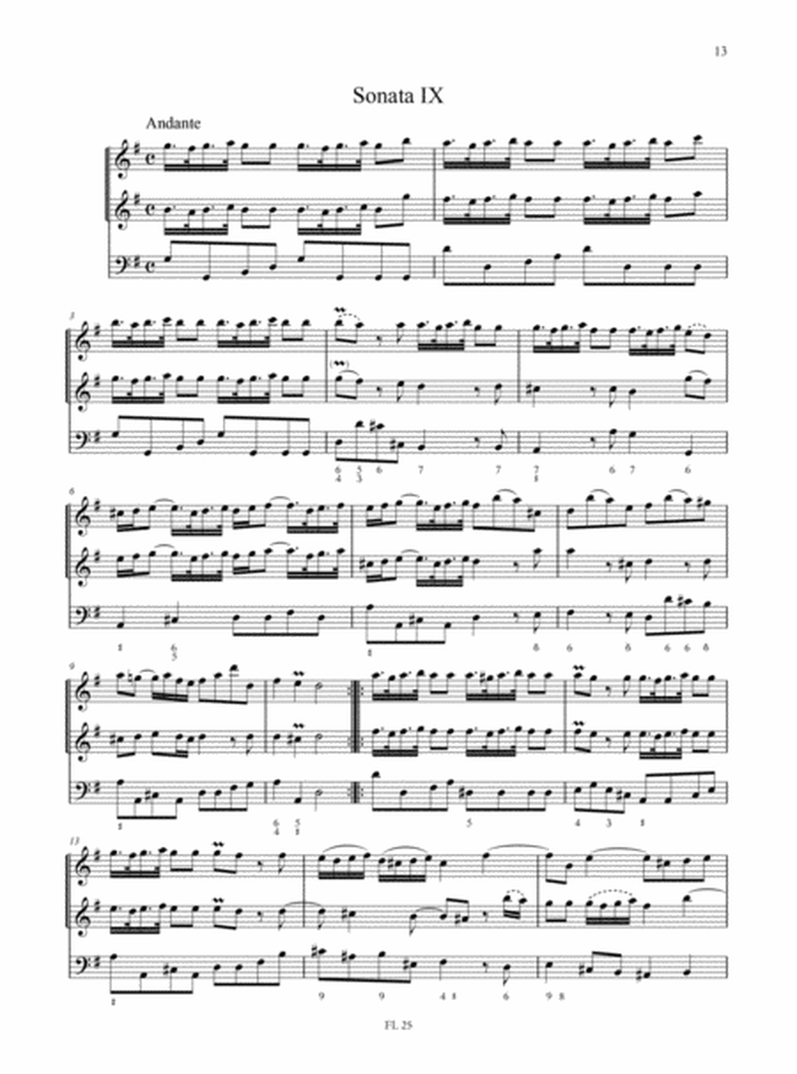 12 Trio Sonatas (London 1727) for 2 Treble Recorders (2 Violins) and Continuo - Vol. 2: Sonatas VII-XII