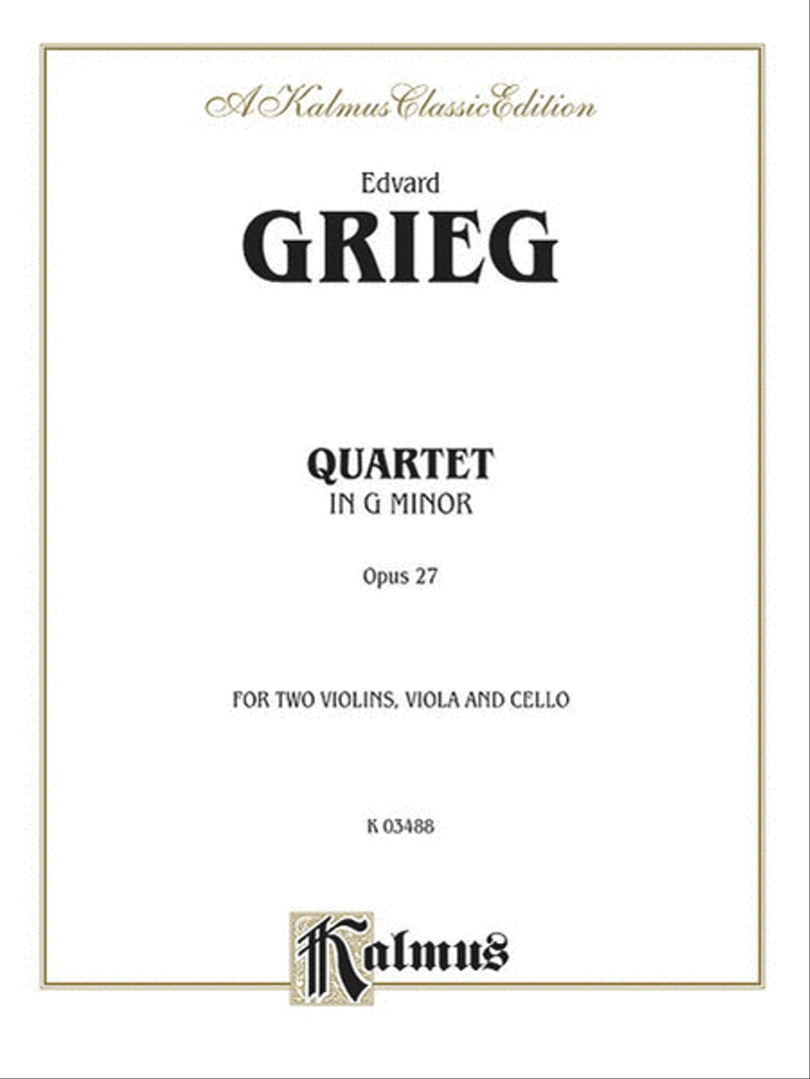 String Quartet, Opus 27 String Quartet scores gallery preview page 1