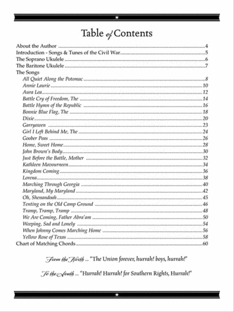 Songs of the Civil War for Ukulele Acoustic Guitar scores gallery preview page 3