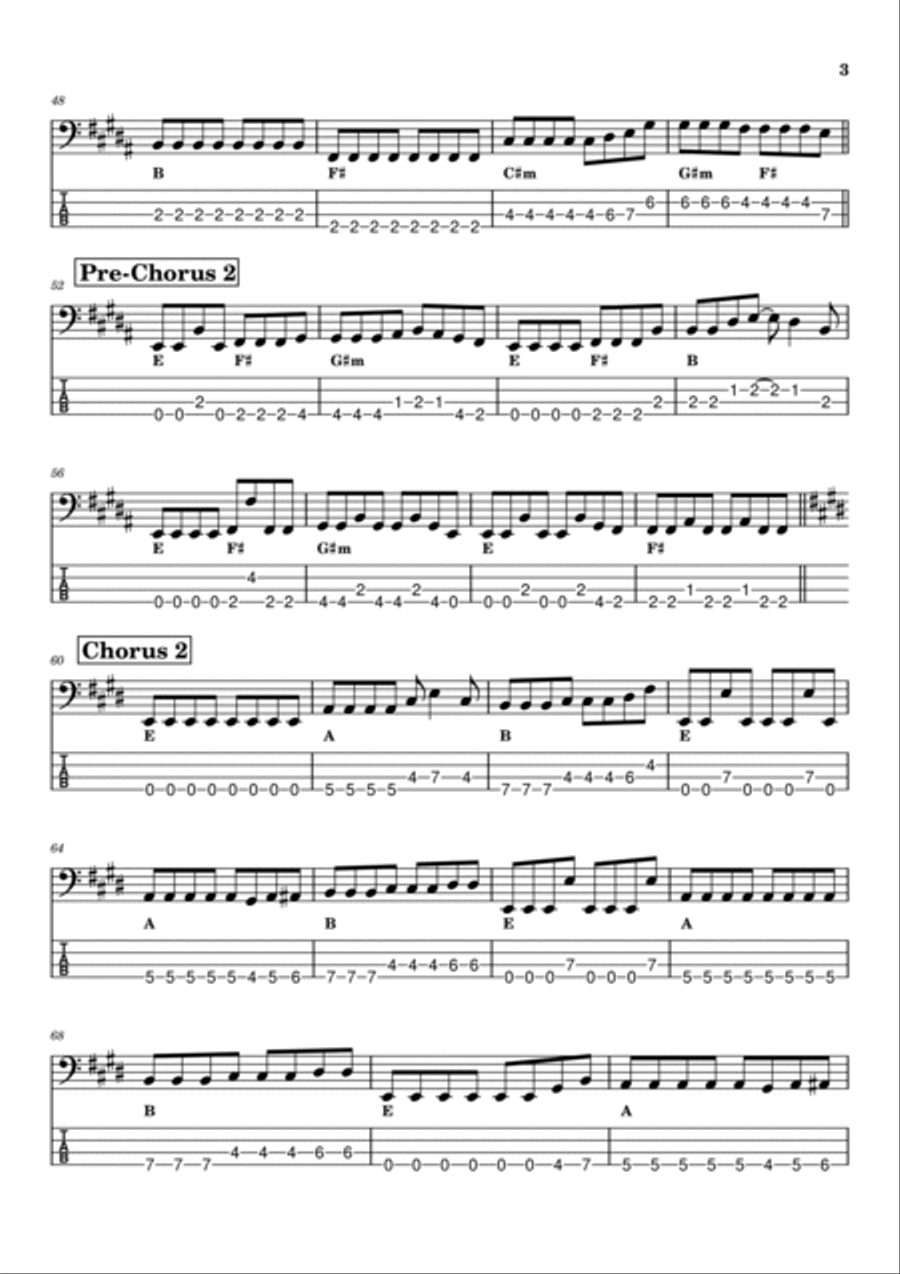 Breathless Guitar Tablature scores gallery preview page 3