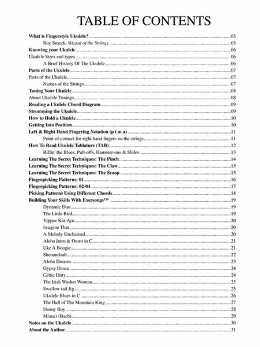 Kev's QuickStart for Fingerstyle Ukulele 1 – Revised Edition Guitar Tablature scores gallery preview page 3