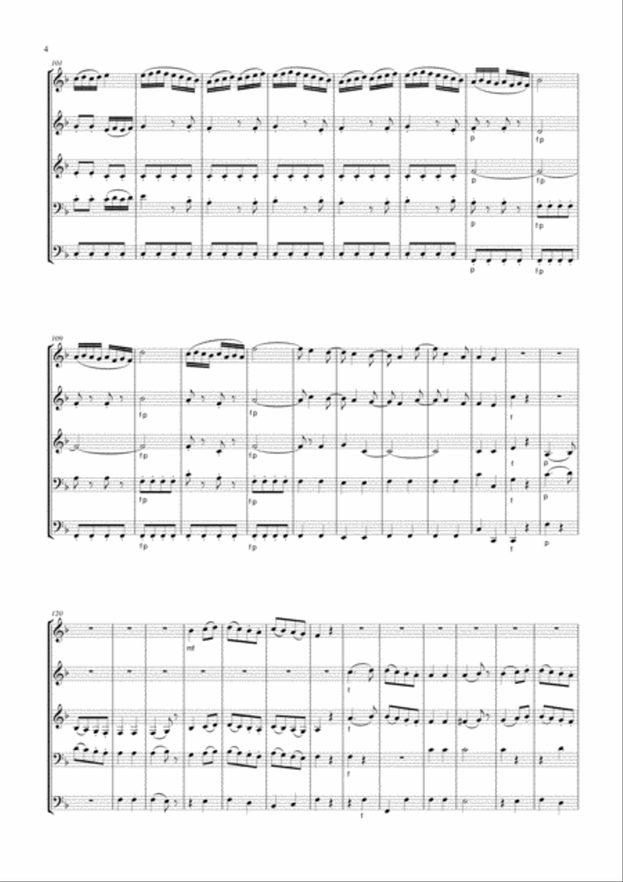 Alleluia from 'Exsultate, jubilate' K.165 (Mozart) Brass Ensemble scores gallery preview page 5