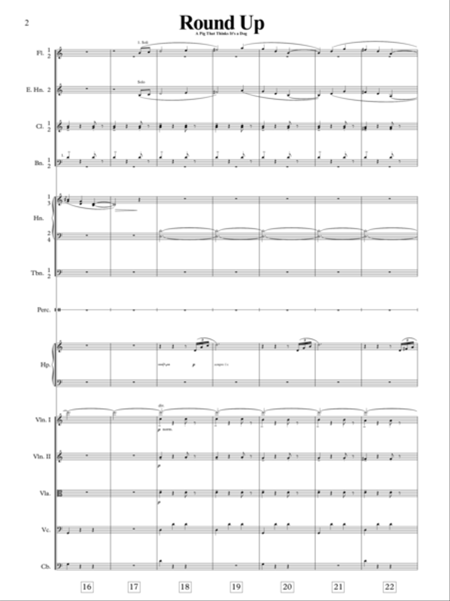 Round Up - Score Only Full Orchestra scores gallery preview page 4