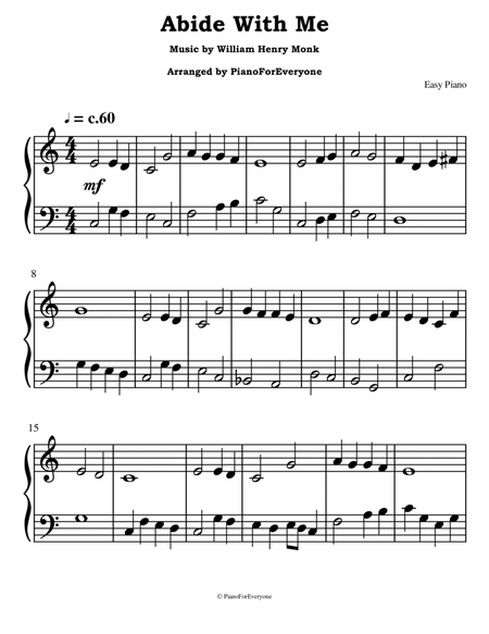 Abide With Me - Hymn (Easy Piano) image number null