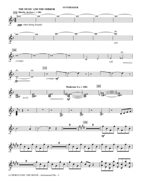 A Chorus Line (Medley) (arr. Ed Lojeski) - Synthesizer