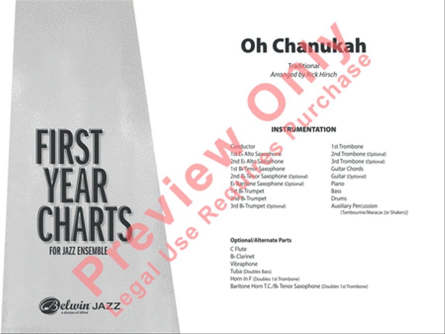 Oh Chanukah Jazz Ensemble scores gallery preview page 2