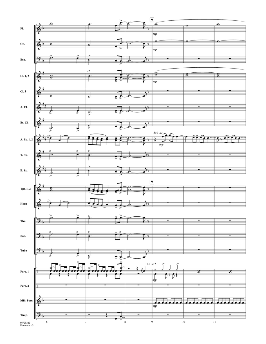 Firework - Conductor Score (Full Score) Concert Band scores gallery preview page 3