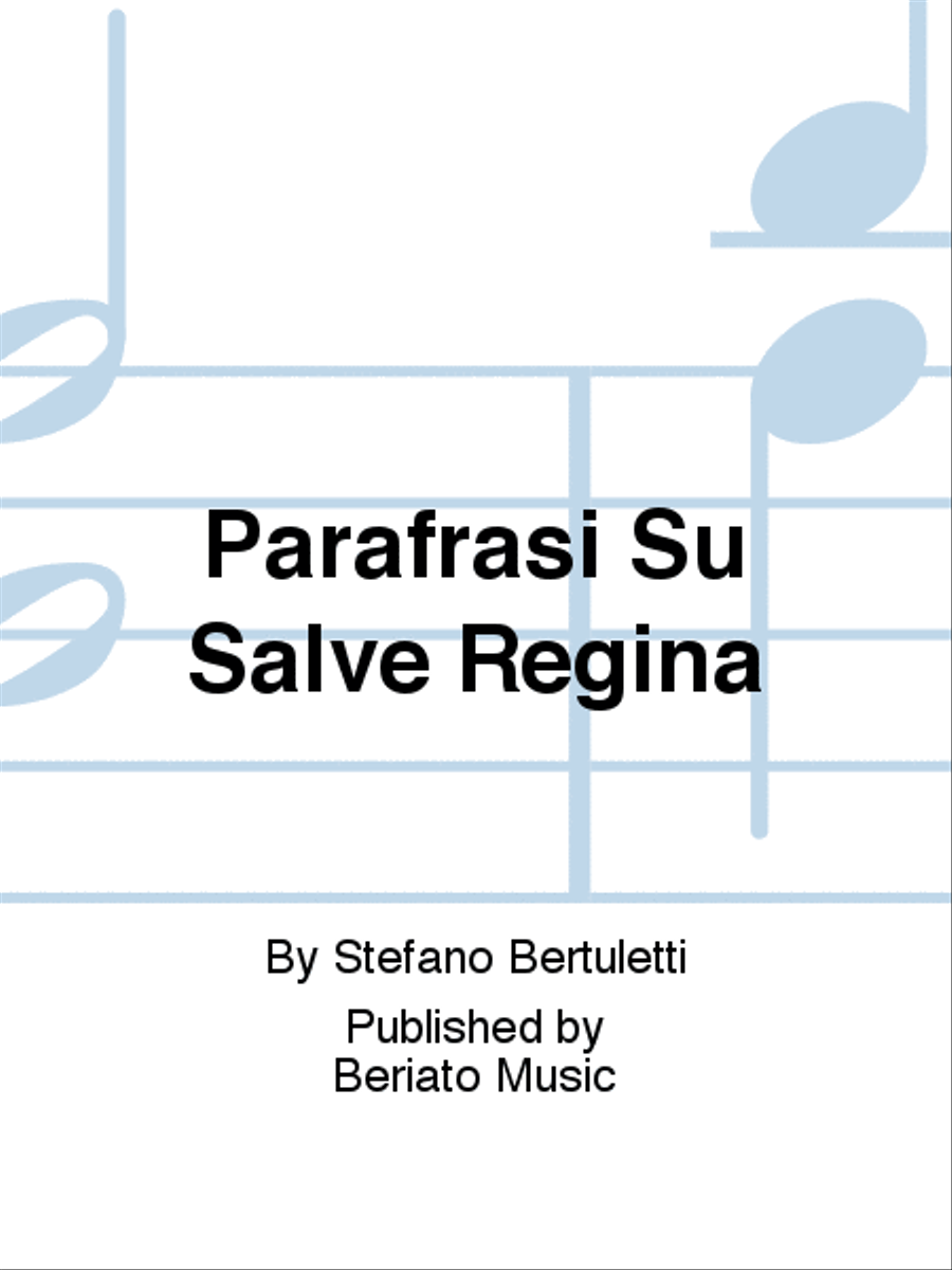 Parafrasi Su Salve Regina Organ scores gallery preview page 1
