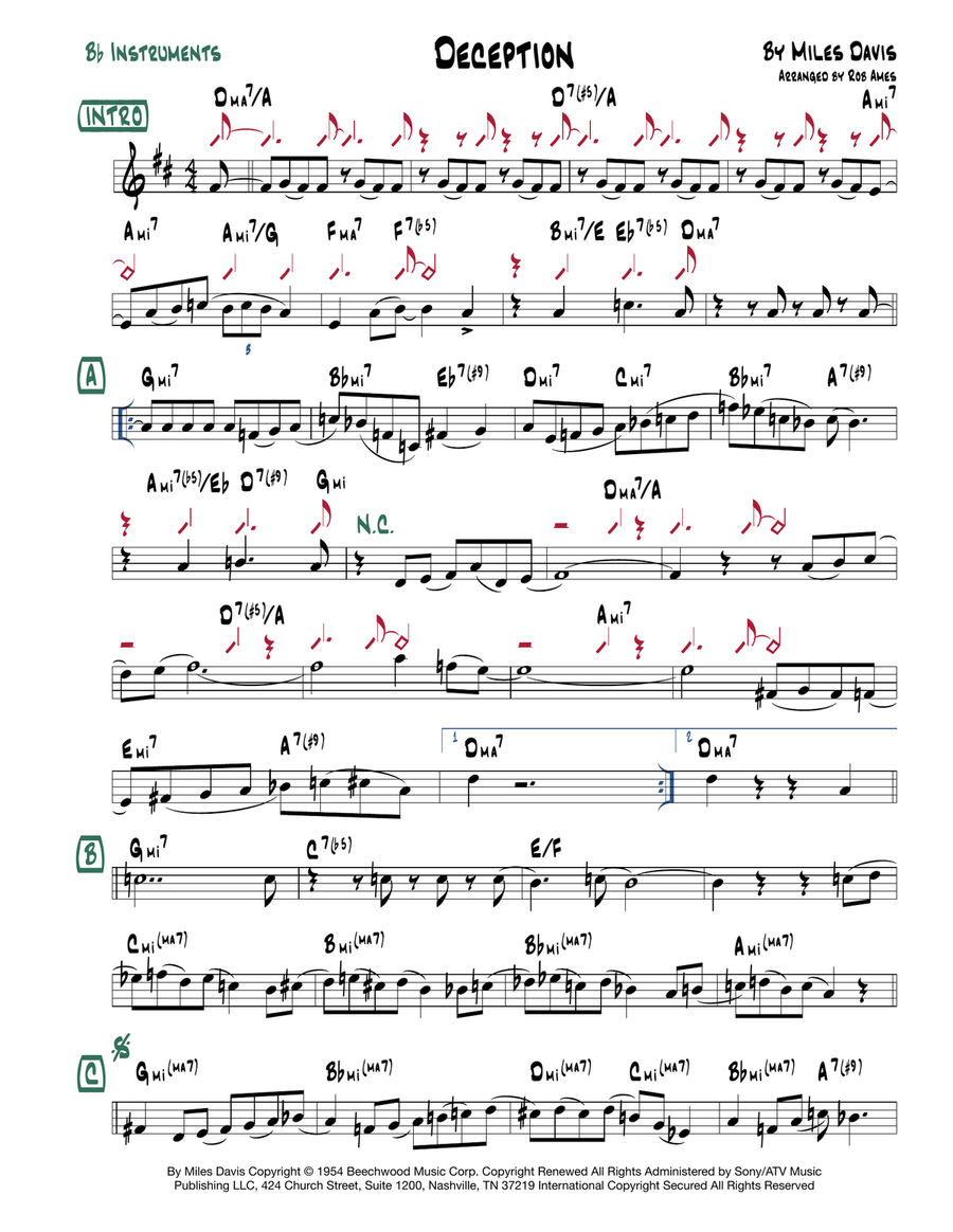 Deception Piano, Vocal scores gallery preview page 3