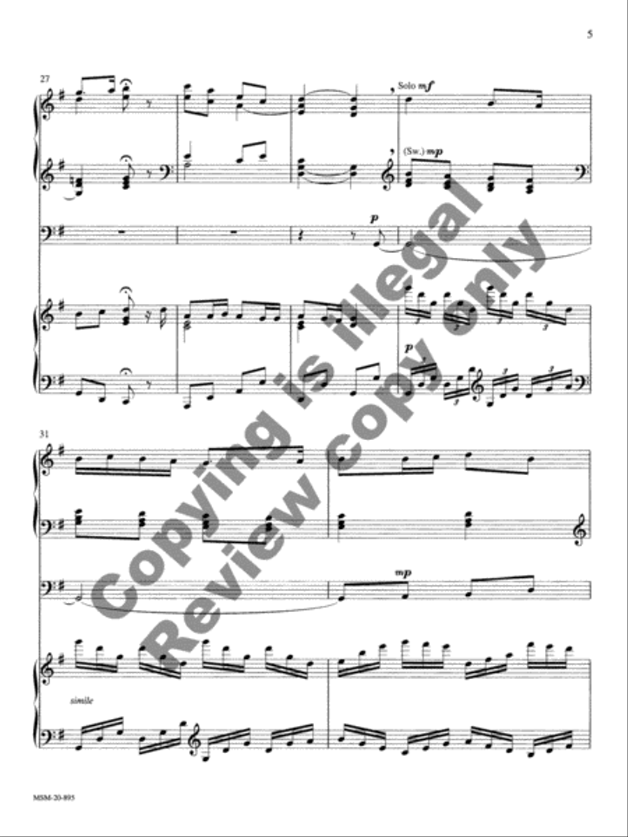 Simple Gifts Organ scores gallery preview page 10