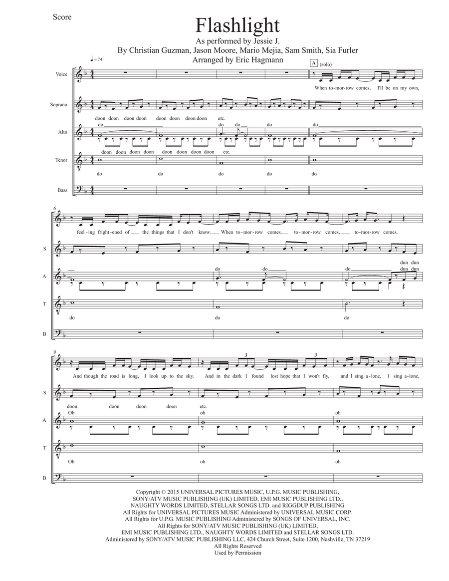 Flashlight 4-Part scores gallery preview page 1